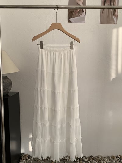 法式木耳滾邊層層蛋糕長裙12