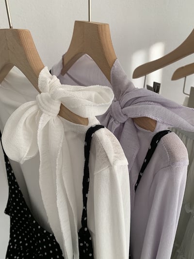 甜感小波點荷葉吊帶上衣兩件套6