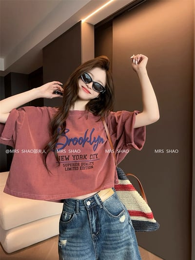 Brooklyn隨性慵懶水洗短T8