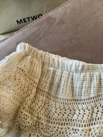 法式度假風蕾絲拼接長裙10