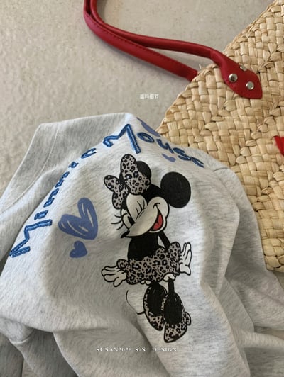 韓系愛心米奇慵懶短袖T恤13