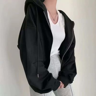 Kahlo｜韓系慵懶短版連帽空氣棉外套3
