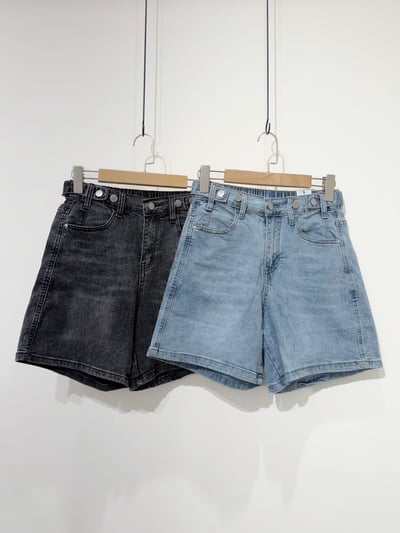顯腿長比例神褲・輕霧水洗高腰牛仔短褲6