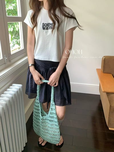 立體刺繡字母短版T｜簡約百搭顯瘦款13