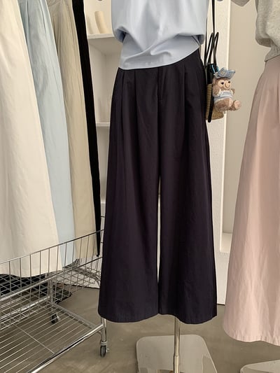 春日空氣感垂墜寬褲｜高腰顯瘦・輕柔飄逸感3