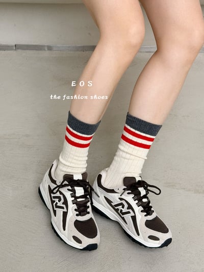 韓系拼接配色復古運動鞋4