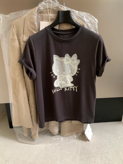 蕾絲感Kitty印花短袖T7