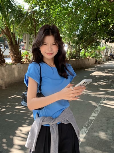 檸檬家#人手三件.日常百搭純色短袖T恤21