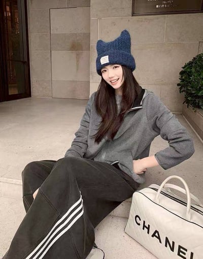 美式側條線顯瘦垂墜感寬鬆運動長褲16