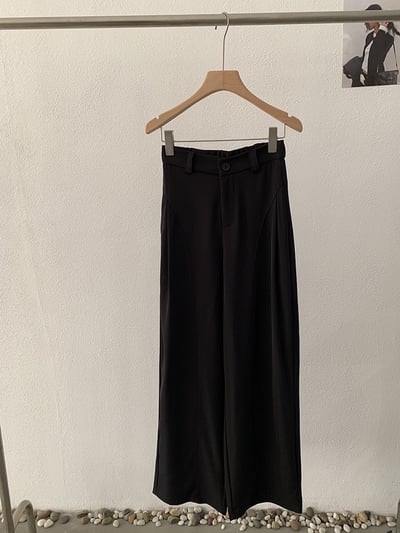 顯瘦立體剪裁高腰垂感西裝寬褲14