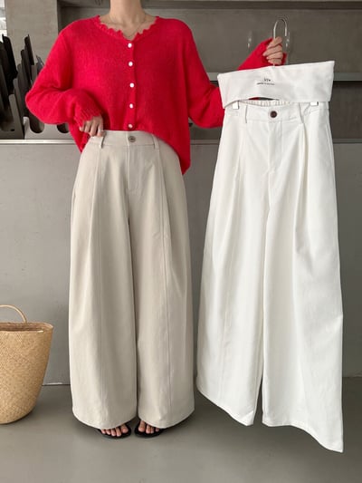 韓單抗皺垂感百搭休閒神褲1