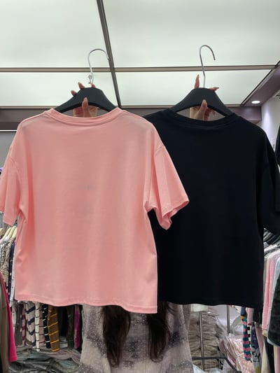 童趣塗鴉字母笑臉短版T｜減齡百搭款7