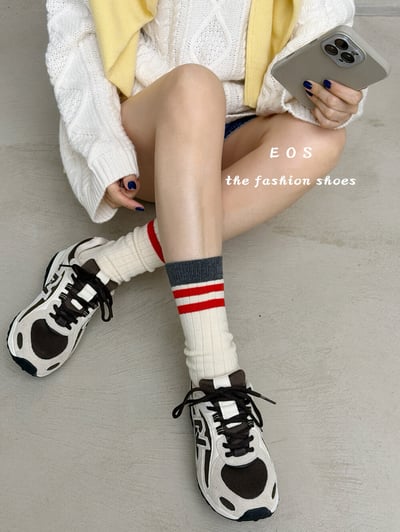 韓系拼接配色復古運動鞋2