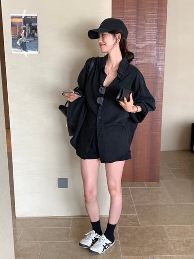 檸檬家·iu同款慵懶感寬版天絲牛仔襯衫7