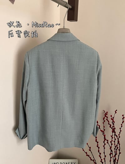 質感條紋拼接翻袖西裝外套｜日常百搭顯瘦版型20