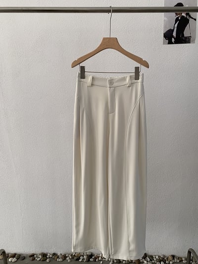 顯瘦立體剪裁高腰垂感西裝寬褲11