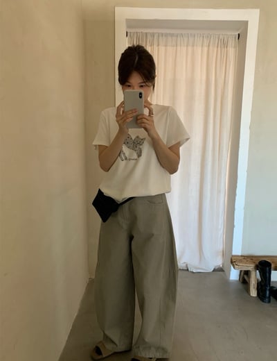 Kahlo｜慵懶貓咪磨毛短袖T🐱 百搭又可愛4