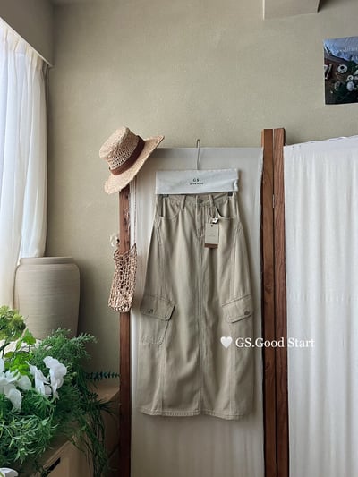 美式酷感工裝口袋長裙8