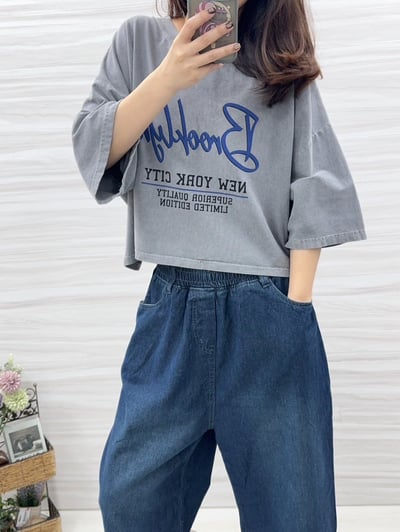 Brooklyn隨性慵懶水洗短T7