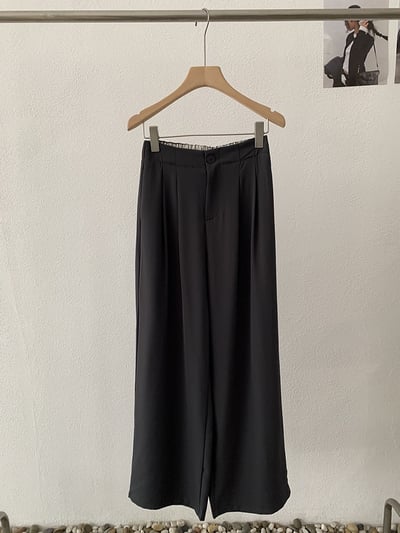 韓系復古單釦壓摺西裝寬褲19