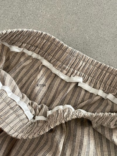 韓系條紋慵懶寬鬆直筒闊腿褲19