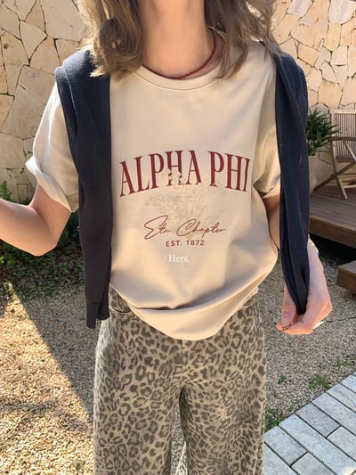 美式復古字母印花短袖T｜日常百搭休閒款1