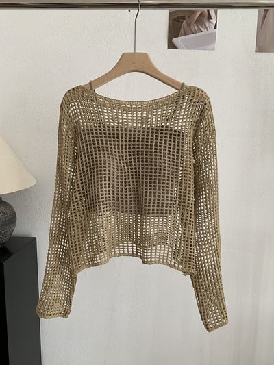 慵懶鏤空針織防曬罩衫＋細肩帶美背小可愛21