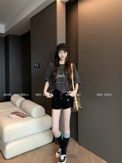 Brooklyn隨性慵懶水洗短T14