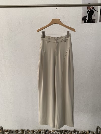 顯瘦立體剪裁高腰垂感西裝寬褲12