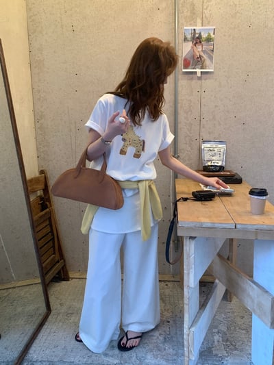 檸檬家#童趣可愛小馬印花寬鬆T恤10