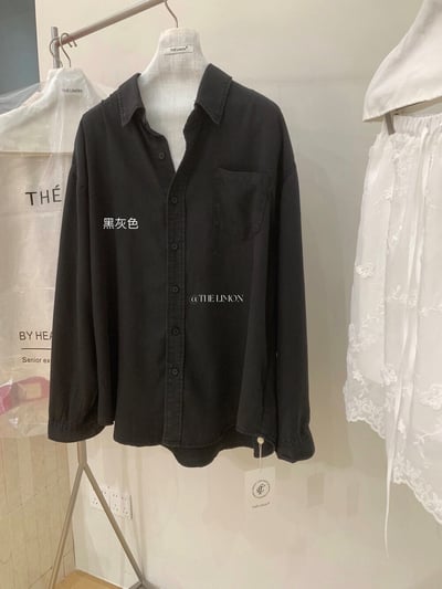 檸檬家·iu同款慵懶感寬版天絲牛仔襯衫13