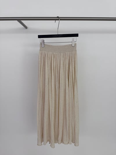 慵懶風亞麻天絲垂墜感百褶長裙11