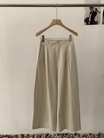 春日空氣感垂墜寬褲｜高腰顯瘦・輕柔飄逸感12