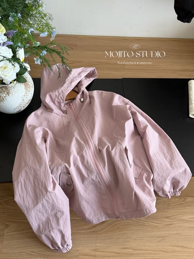 輕薄防曬抽繩連帽外套｜速乾透氣・慵懶寬版必備5