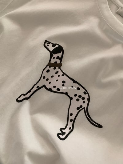 檸檬家#可愛斑點小狗印花寬鬆T恤16