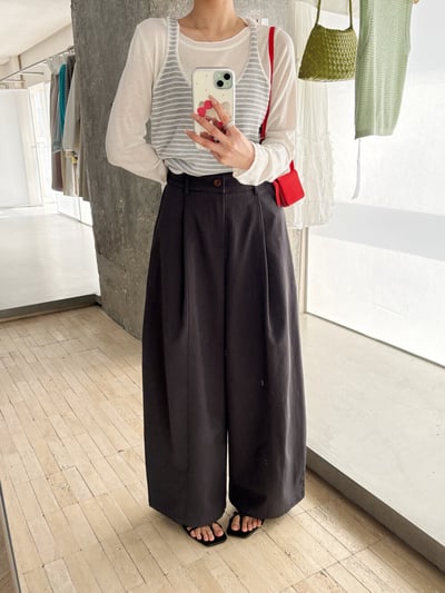 韓單抗皺垂感百搭休閒神褲16