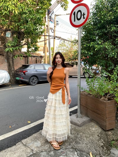 氣質百搭彈力收腰綁帶針織背心5