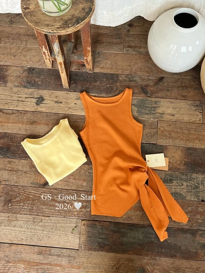 氣質百搭彈力收腰綁帶針織背心13