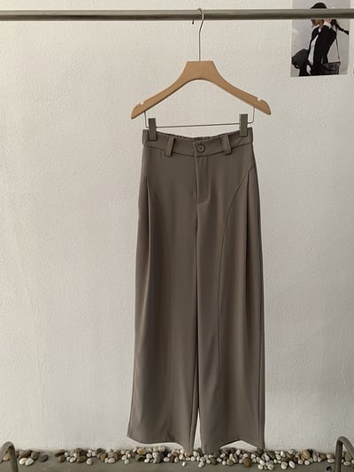 顯瘦立體剪裁高腰垂感西裝寬褲13