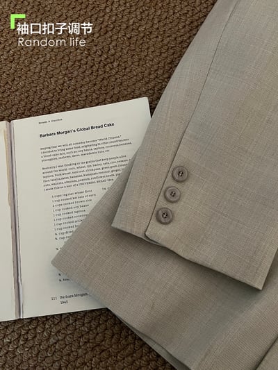 早春奶油黃氣質雙排釦西裝外套22