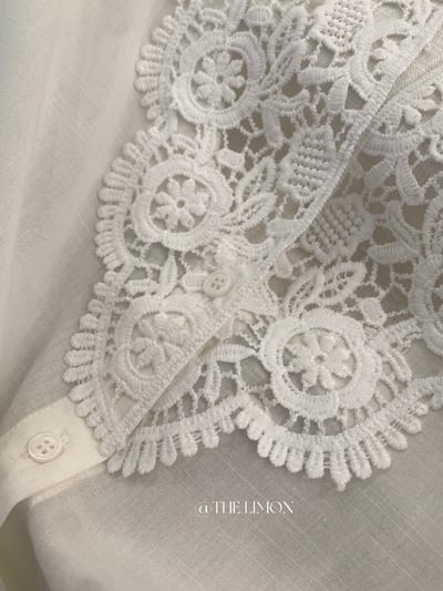 檸檬家#甜美蕾絲拼接翻領襯衫14