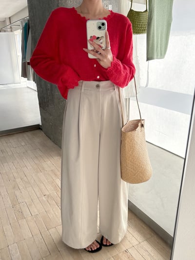 韓單抗皺垂感百搭休閒神褲14