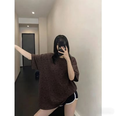 個性街頭豹紋寬版T｜慵懶顯瘦必收款5