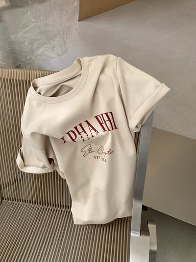 美式復古字母印花短袖T｜日常百搭休閒款15