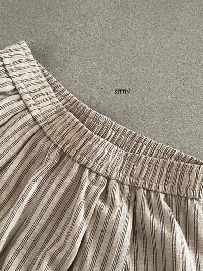 韓系條紋慵懶寬鬆直筒闊腿褲17