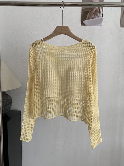 慵懶鏤空針織防曬罩衫＋細肩帶美背小可愛22