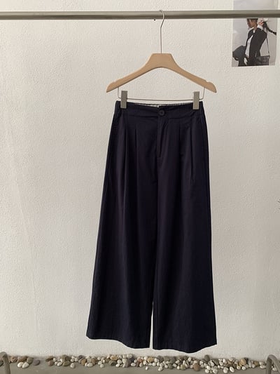 春日空氣感垂墜寬褲｜高腰顯瘦・輕柔飄逸感13