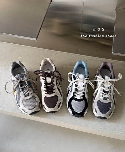 韓系拼接配色復古運動鞋1