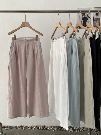 春日空氣感垂墜寬褲｜高腰顯瘦・輕柔飄逸感5