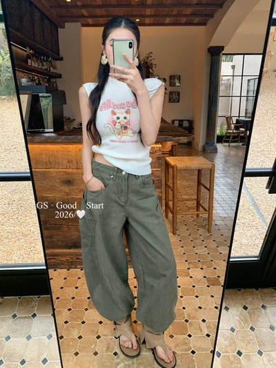 美式街頭感.大口袋工裝牛仔褲13